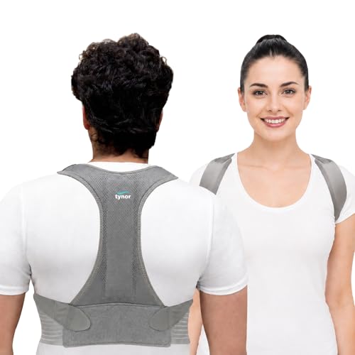 TYNOR Posture Corrector, Grey, Small, 1 Unit