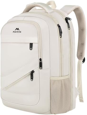 MATEIN Beige Laptop Backpack for Women, ...
