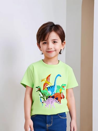 Image of AIWUHE Toddler T Shirts Cotton Summer Tshirts Boys Girls Short Sleeve Tee Tops Casual Graphic Clothes Crew Neck Shirts 2-6Y
