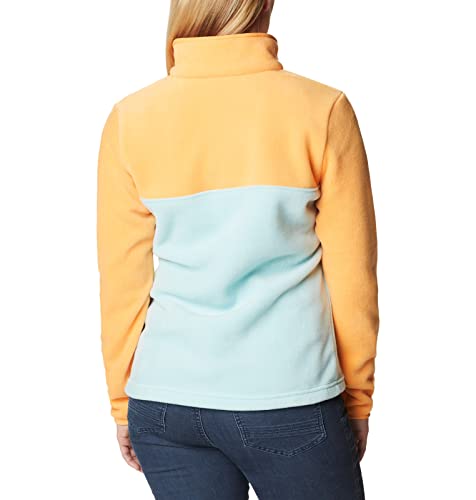 Image of Columbia Womens Benton Springs Half Snap II Pull Over Fleece Jacket, Dark Stone /Canoe /Vintage Blue, 3X