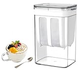 Yogurt Strainer—[1.16QT/0.29GAL] Total & [0.55QT/0.1375GAL] Filter, Greek Yogurt Strainer Yogurt Press, BPA-Free PP Strainer for Whey Separation & Greek Yogurt Maker(Total1.16QT)