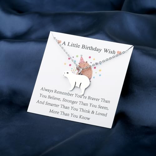 WUSUANED Funny Capybara Necklace Animal Lover Jewelry Capybara Birthday Wish Gift Cappy Lover Gift Capybara Fan Gifts3