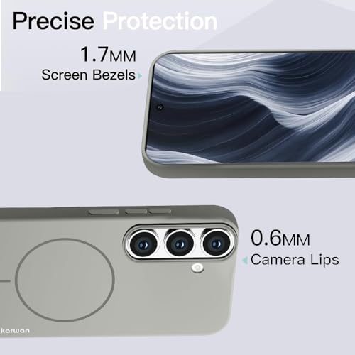 Image of KARWAN? Magnetic Wireless Ultra Slim-Fit Back Case Cover for Samsung Galaxy S25 FE |Hard PC Case Cover| Ultra-Thin & Light Weight with [Ultra Premium Feel] (6.7 inch) (Grey)