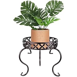 Maceteros Altos Terraza TOLIDA Soporte para Plantas de Metal Estanteria Metalica para Macetas Marrón Estante Plantas Redondo Pie para Macetas Alto para Floristería Hogar Jardín Terraza Macetas Plantas