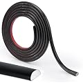 LONGKING 25 ft Peel and Stick Trim, Molding Trim for Walls, Edges, Borders, Backsplash Tiles, Flexible and Self Adhesive Trim, Black