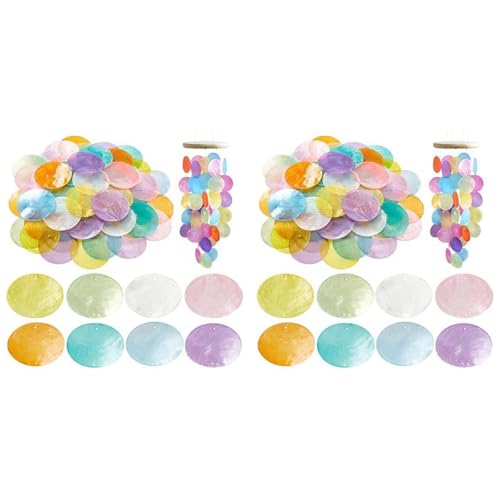 Coquillage Capiz de bricolage rond pour des bijoux d'été uniques faits maison - 2