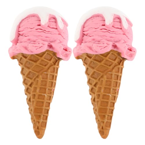 ERINGOGO 2 Pièces Cornet De Glace Artificiel Réaliste Modèle De Fausse Crème Glacée Accessoire Décoratif pour Vitrine Magasin Fête Photo