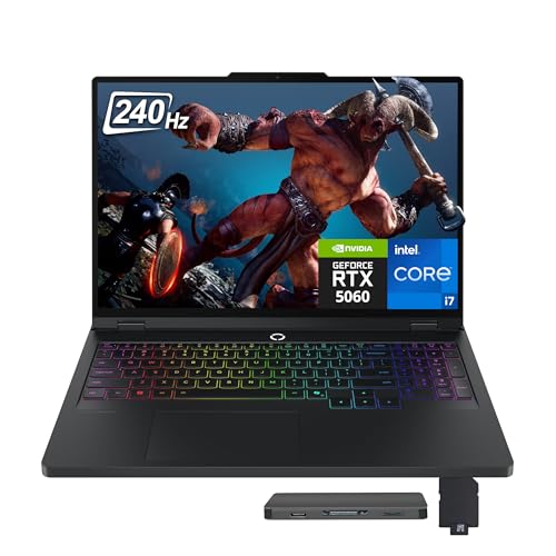 Legion Pro 5 16" WQXGA 240Hz Gaming Laptop, Intel i7-14650HX, GeForce RTX 5060, 16GB DDR5, 2TB di storage (1TB SSD + 1TB set docking station), tastiera retroilluminata RGB a 24 zone, Wi-Fi 7