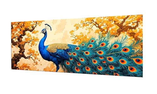 Broderie diamant kit complet paon bleu 60x150 cm diy 5d strass adultes