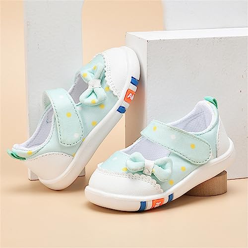Infant Girls Baby Cute Polka Dot Print Bow Sneakers Flat Bottom Breathable Sandals Summer First Walking Sneakers3
