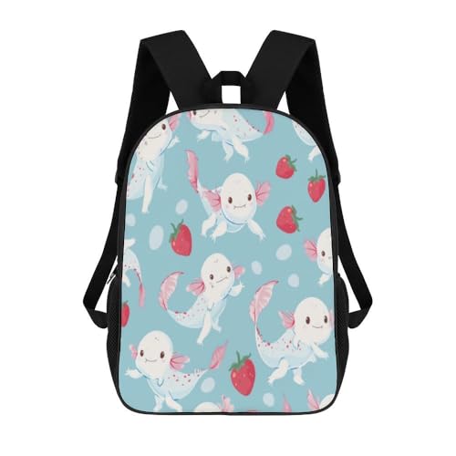 Sac à dos axolotl soulagez vos épaules avec un rangement spacieux pour cours et voyages
