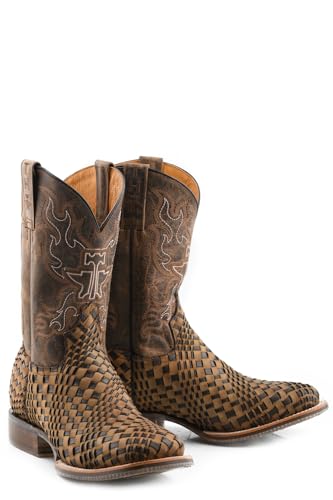 Tin Haul Men's Dream Weaver Bronc Rider Western Boot Broad Square Toe - 14-020-0077-0475 TA 9.5 D(M) US3