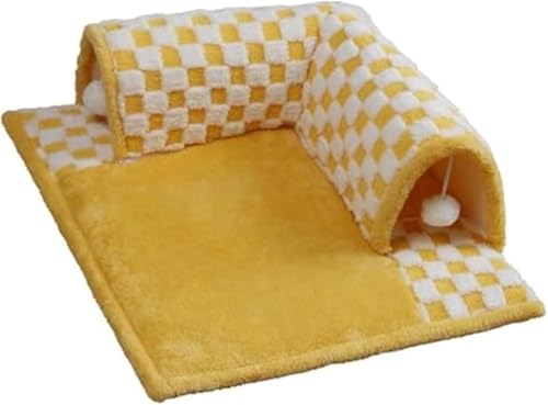 猫ハウスペットベッド取り外し可能洗えるソフト小型犬超軽量 (S(ぬいぐるみ),A)