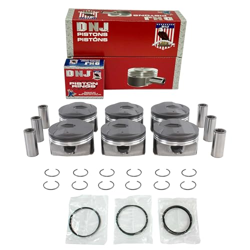 DNJ PRK3230 Piston and Ring Kit for 2010-2014 Buick, Cadillac, Chevrolet, GMC, Saab 9-4X, Captiva Sport, CTS 3.0L V6 24V DOHC 182cid