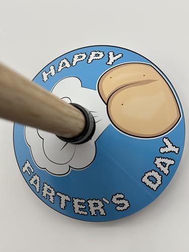 Happy Farter's Day Plunger - Funny Gift, Prank, Joke, Laugh for Dad, Father's Present, Bathroom Decor
