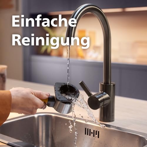 Philips Baristina Espressomaschine mit Bean swap - Mahlt, tampt & brüht automatisch, Dualer Bohnenbehälter, 16 bar, Einfache Reinigung, Espresso & Café Crema, Schwarzgrau mit Siebträger (BAR320/60) 6 Philips Baristina Espressomaschine mit Bean swap - Mahlt, tampt & brüht automatisch, Dualer Bohnenbehälter, 16 bar, Einfache Reinigung, Espresso & Café Crema, Schwarzgrau mit Siebträger (BAR320/60)