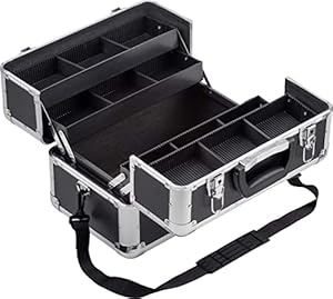Meister Mehrzweckkoffer 355 x 240 x 225 mm - Viel Stauraum - Einteilbare Kleinteilfächer - Abschließbar - Inklusive 2 Schlüssel und Tragegurt, Kosmetikkoffer, Scherenkoffer, 9095040