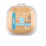 Papel Freidora Aire 16C200 Air Fryer Cudrado 200 Unidades 20-24 cm moldes Desechable para Horno BPA Free Accesorios para Freidora sin Aceite de 2 a 8 litros (16-20CM-Cuadrado-200 unidad)