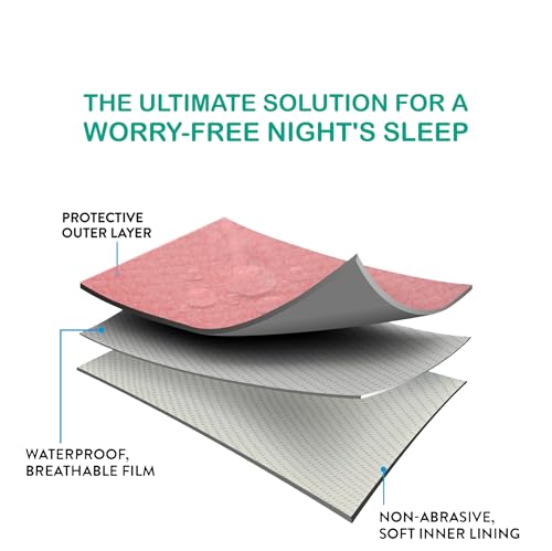 Image of Bumpers Waterproof Quick Dry Sheet for Baby|Bed Pad Extra Absorbent Washable Matress Protector|Baby Bed Protector Sheet for Toddler Children & Adult Double Bed, King Size (XXL, 260x200cm, Salmon Rose)