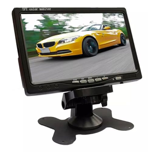 Monitor 7 Polegadas LCD Portátil Compatível Com Câmera De Segurança Com Suporte Veicular Para Câmera