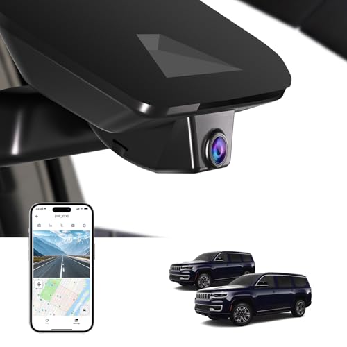 KBSYNT 4K Dash Cam for Gen5 Grand Cherokee 2022 2023 2024 2025 2026,Grand Cherokee L 2021-2026,OEM-Look,Loop-Recording,2160P Video,WiFi & APP,64GB Card