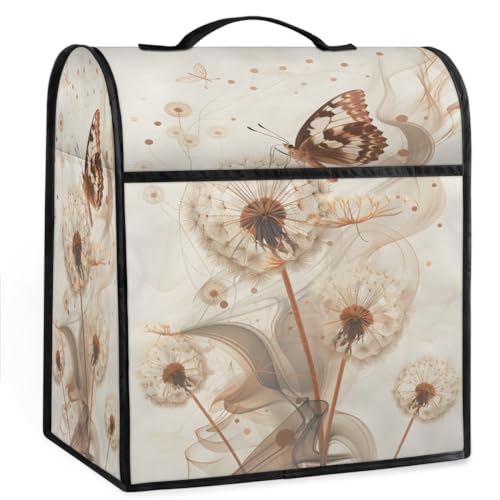 Coffee Maker Cover Butterfly Dandelion Kitchen Appliance Covers Small Appliance Covers Blender Cover Juicer Cover Dust Covers for Kitchen Appliances with Top Handle and Pockets,Washable,B874