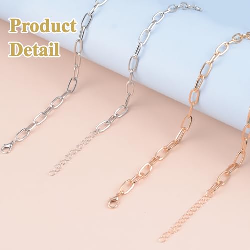 Colliers et bracelets trombones pour fabrication bijoux DIY chaîne réglable - 4