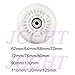 JCCHT Luminescence Roller Skate Wheels Light up Single Inline Skate Wheels with Bearings 8-Pack 62mm-125mm,White,90mm