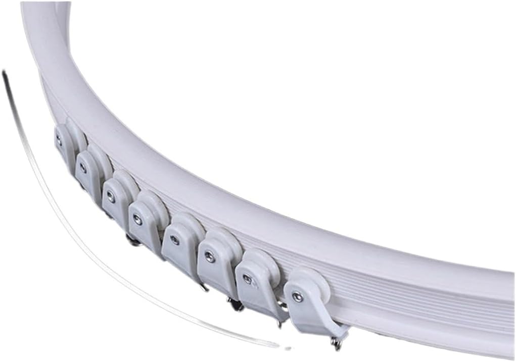 SinseD Curtain Rail Track,Curtain Track Durable Visible Curtain Rail Tracks Nano Silencer White Plastic Metal Curtain Accessories Bendable Curtain Track (Color : Roof install)