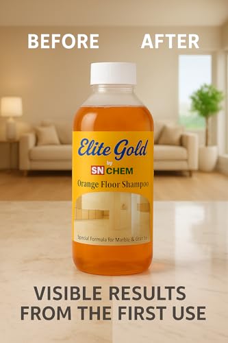 Image of Orange Floor Shampoo Cleaner Liquid for Tiles, Marble, Granite & Ceramic | Suitable for daily mopping | Leaves long-lasting freshness | Gentle on polished marble | Streak-free cleaning
