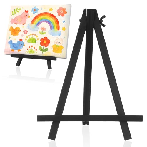 Hemobllo Caballete de Madera Color Aleatorio Diseño Trípode, Soporte Portátil para Pintar y Exhibir Obras de Arte, Adecuado para Actividades Creativas Infantiles