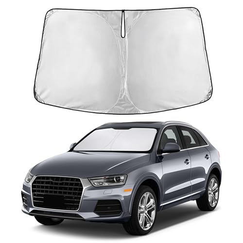 Image of Autovir Windshield Sun Shade Fit for 2013-2016 2017 2018 Audi Q3 | Sunshade, Front Car Window Shades Sun Visor, Blocks UV Rays & Heat, Car Accessories