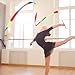 Hpmjz 6 Pcs Dance Ribbons Rainbow Gymnastics Ribbon Dance Twirling Sticks Batons Streamers Gymnastics Ribbon Dancing Ribbons for Artistic Dancing Talent Shows Dances Party Props