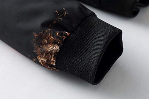 Image of HENGAO Men's Stylish Floral Bomber Jacket