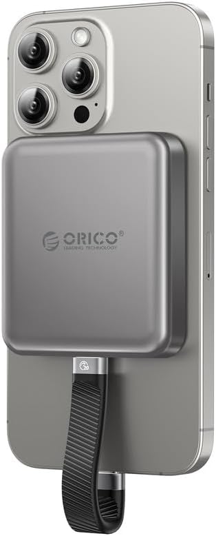 ORICO 2TB Magnetic External SSD, 4K ProRes HDR Record and Store, USB3.1 (1000MB/s), USB3.2 Gen2*2(2000MB/s), Portable Solid State Drive, Compatible with USB-C Smartphone(iPhone15/16 Only) - A20PLUS