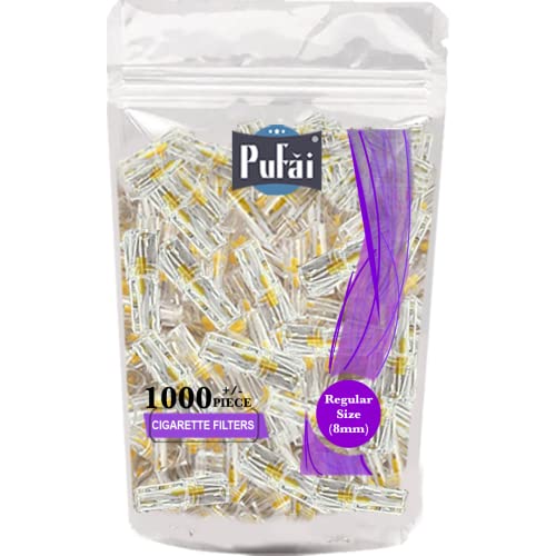 Filtros de cigarros Pufai compatíveis 8 mm tamanho regular 1000 por pacote