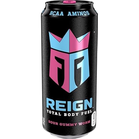 Reign Total Body Fuel, Sour Gummy Worm, Fitness & Performance Drink, 16 Fl Oz (Pack of 1) Cover