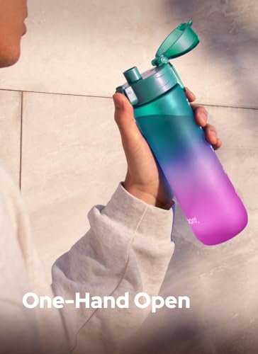 Image of Opard Zip 20oz Plastic Water Bottle Dishwasher Safe, Leakproof Flip-Top Lid, BPA Free Tritan, Wide Mouth Reusable Kids Water Bottle for School Hiking Commuting Outdoor Travel and Gym