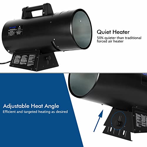 Bilt Hard 125,000 Btu Forced Air Propane Heater, Adjustable Liquid Propane Torpedo Heater For Garage, Jobsite, And Construction Sites, Csa Listed #TOP4