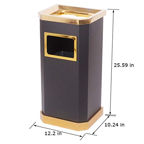 Caneca de basura de acero inoxidable 25.59x12.2x10.24 pulg miniatura 2