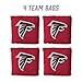 YouTheFan Officially-Licensed NFL Atlanta Falcons Set of 4 Cornhole Bags - All Weather Regulation 6” x 6” Size - 16oz Weight - Designed in USA