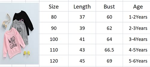 Hnyenmcko Kids Toddler Baby Girl Clothes Wlid Like My Curls Letter Printed Pullover Sweatshirt Fall Winter Sweater Tops 1-6Y (Pink, 4-5 Years) #TOP6
