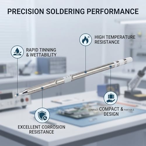 Image of T12‑D24 Soldering Tip, Soldering Tip T12 Soldering Kit High Temperature Electronic Soldering Iron Accessories Welding, Soldering Iron Tips