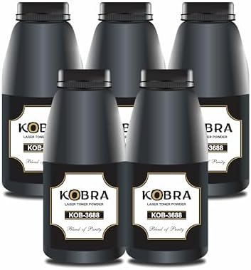 ProDot Kobra 3688 Laser Toner Powder Compatible with HP 35A, 36A, 88A, 78A, 83A, 85A & Canon 337, 912, 925 Toner Cartridges (Pack of 05)