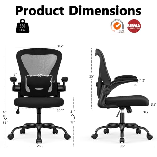 Image of Office Chair, Ergonomic Computer Desk Chair with Lumbar Support
