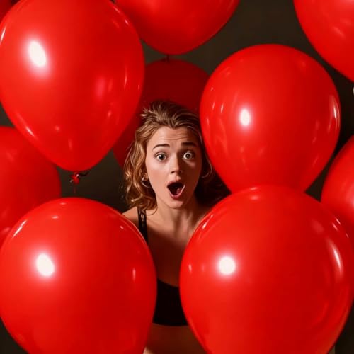 Image of 50 Pack Red Balloons 24 Inch Red Latex Party Balloon for Wedding, Birthday, Baby Shower and More