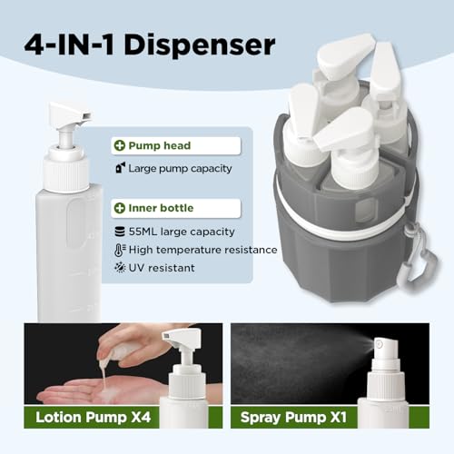 Image of YOTIME 4in1 Travel Dispenser Bottle, TSA Approved Travel Size Containers