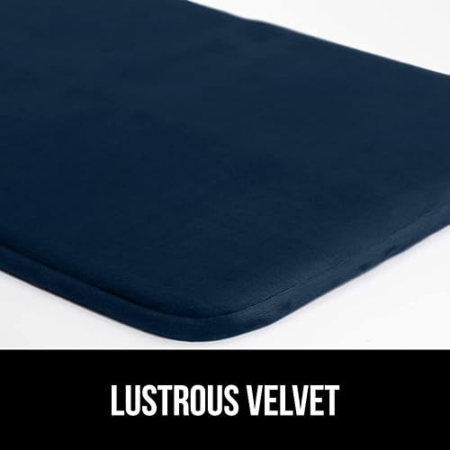 Miniatura 5 de Gorilla Grip Tapetes de baño gruesos, espuma viscoelástica, terciopelo suave, absorbente, puntos sólidos en parte baja, lavables a máquina,