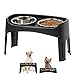 IRIS Large Plastic Elevated Feeder, Black