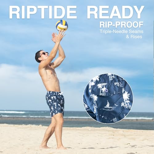 Image of Kanu Surf Men's Big Viper Extended Size Stripe Swim Trunk